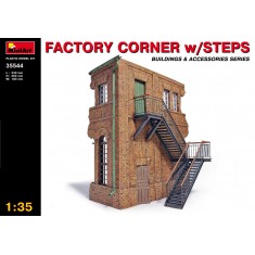 1/35 Factory Corner with Steps (Size L x H x W: 240mm x 265mm x 180mm)