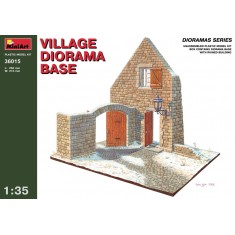 1/35 Village Diorama Base (Ruined Building+Diorama Base, Base Size: 260mm x 210mm)