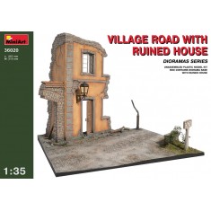 1/35 Village Road w/Ruined House (Ruined House+Diorama Base, Base Size: 257mm x 215mm)