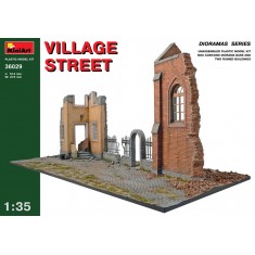 1/35 Village Street (2 Ruined Buildings+Diorama Base,Base Size: 514mm x 216mm)
