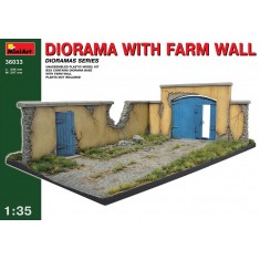 1/35 Diorama w/Farm Wall (Diorama Base+Farm Wall, Base Size: 346mm x 207mm)