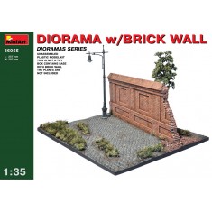 1/35 Diorama w/Brick Wall (Brick Wall+Diorama Base,Base Size:257mmx207mm)