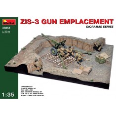 1/35 ZIS-3 Gun Emplacement (ZIS-3 Gun+6 Ammo Boxes+Shells+5 figures+Diorama Base)