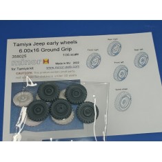 1/35 Jeep 6.00 x 16 Ground Grip Early Wheels for Tamiya ktis
