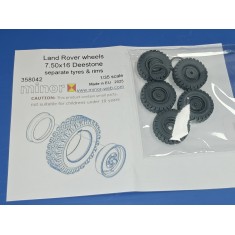 1/35 Land Rover 7.50x16 Deestone Wheels with Separate Rims