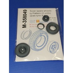 1/35 Land Rover 7.50 Military Standard Spare Wheels (2pcs, separate rims)