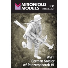 1/35 WWII German Soldier with Panzerscherck #1