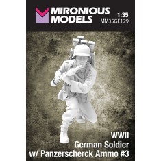 1/35 WWII German Soldier with Panzerscherck Ammo #3