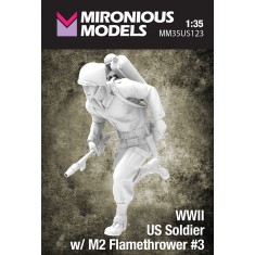 1/35 WWII US Soldier with M2 Flamethrower #3