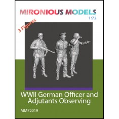 1/72 WWII German Officer and Adjutants Observing (3 figures)
