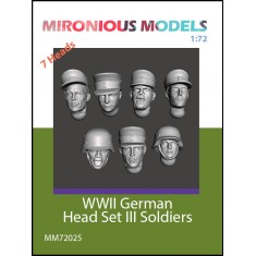 1/72 WWII German Head Set III Soldiers (7pcs)