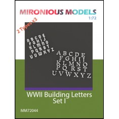 1/72 WWII Building Letters Set I (2 types, each type: 3pcs)