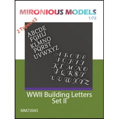 1/72 WWII Building Letters Set II (2 types, each type: 3pcs)