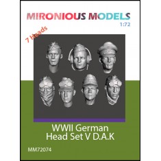1/72 WWII German Head Set V D.A.K.