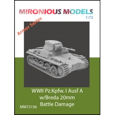 1/72 Pz.Kpfw. I Ausf A with Breda 20mm Battle Damage