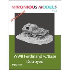 1/72 Ferdinand w/Base Desroyed
