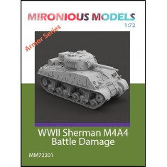 1/72 WWII Sherman M4A4 Battle Damage