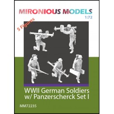 1/72 WWII German Soldiers w Panzerscherck Set I