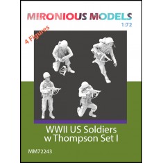 1/72 WWII US Soldiers with Thompson Set I