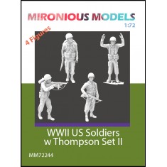 1/72 WWII US Soldiers with Thompson Set II