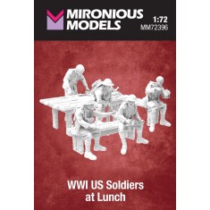 1/72 WWI US Soldiers at Lunch