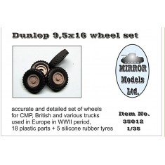 1/35 WWII Dunlop 9.5x16 Wheel set for CMP, British & Various Trucks (5 wheels)