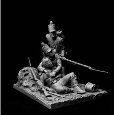75mm "Death of the Young Guard" (3 figures w/diorama)