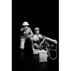 120mm WWI Vickers Machine Gun Team (2 figures w/gun)