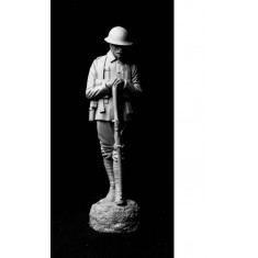 120mm WWI British Infantryman Reverse Arms (1 figure w/diorama)