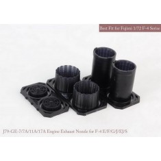1/72 F-4 E/F/G/J/EJ/S GE Exhaust Nozzle & After Burner Set for Fujimi kits (Opened)
