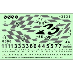 1/144 Croatian Air Force MiG-21 25th Anniversary Decals