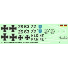 1/144 German MFG2 F-104G Vikings Demo Team Decals