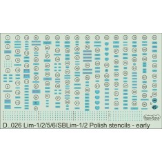 1/32 Lim-1/2/5/6/SBLim1/2 Polish Stencils Early Decal