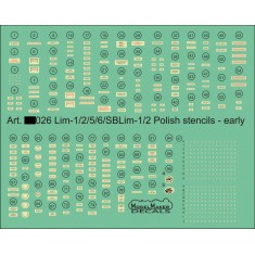 1/48 Lim-1/2/5/6/SBLim-1/2 Polish Stencils early (decal)