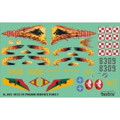 1/48 Polish Su-22 Aircraft Decals Part I