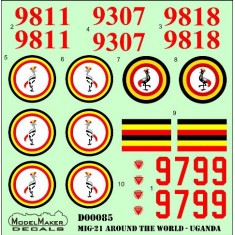 1/48 MiG-21 Around the World- Uganda (decal)