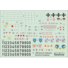 1/48 German Typhoons Stencils and Insignias Decals (Kopia)