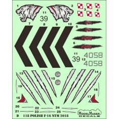 1/48 Polish F-16 NATO Tiger Meet 2018 (decal)
