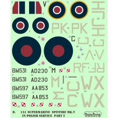 1/48 Supermarine Spitfire Mk V in Polish service part II (decal)