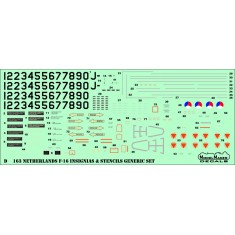 1/48 Netherlands F-16 Insignia's and stencils-Generic set (decal)