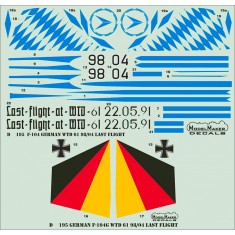 1/48 German F-104 WTD 61 98/04 Last Flight (decal)
