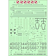 1/48 Polish F-16-C/D bock 52 Jastrzab Decal Generic set