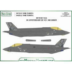 1/48 Dutch AF F-35A 80th Anniversary of 322 Squadron Decal