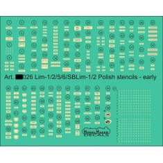 1/72 Lim-1/2/5/6/SBLim-1/2 Polish stencils early (decal)