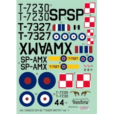 1/72 DH-82 Tiger Moth Decal vol.1