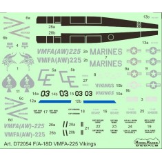 1/72 US Marine Corps F/A-18D VMFA-225 Vikings Decals