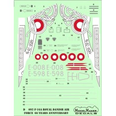 1/72 F-16A Royal Danish AF 66 Years Anniversary (decal)