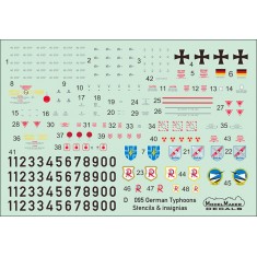 1/72 German Typhoons Stencils and Insignias (decal)