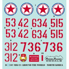 1/72 MiG-21 Around the World -North Korea (decal)