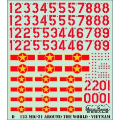 1/72 MiG-21 Around the World - Vietnam (decal)